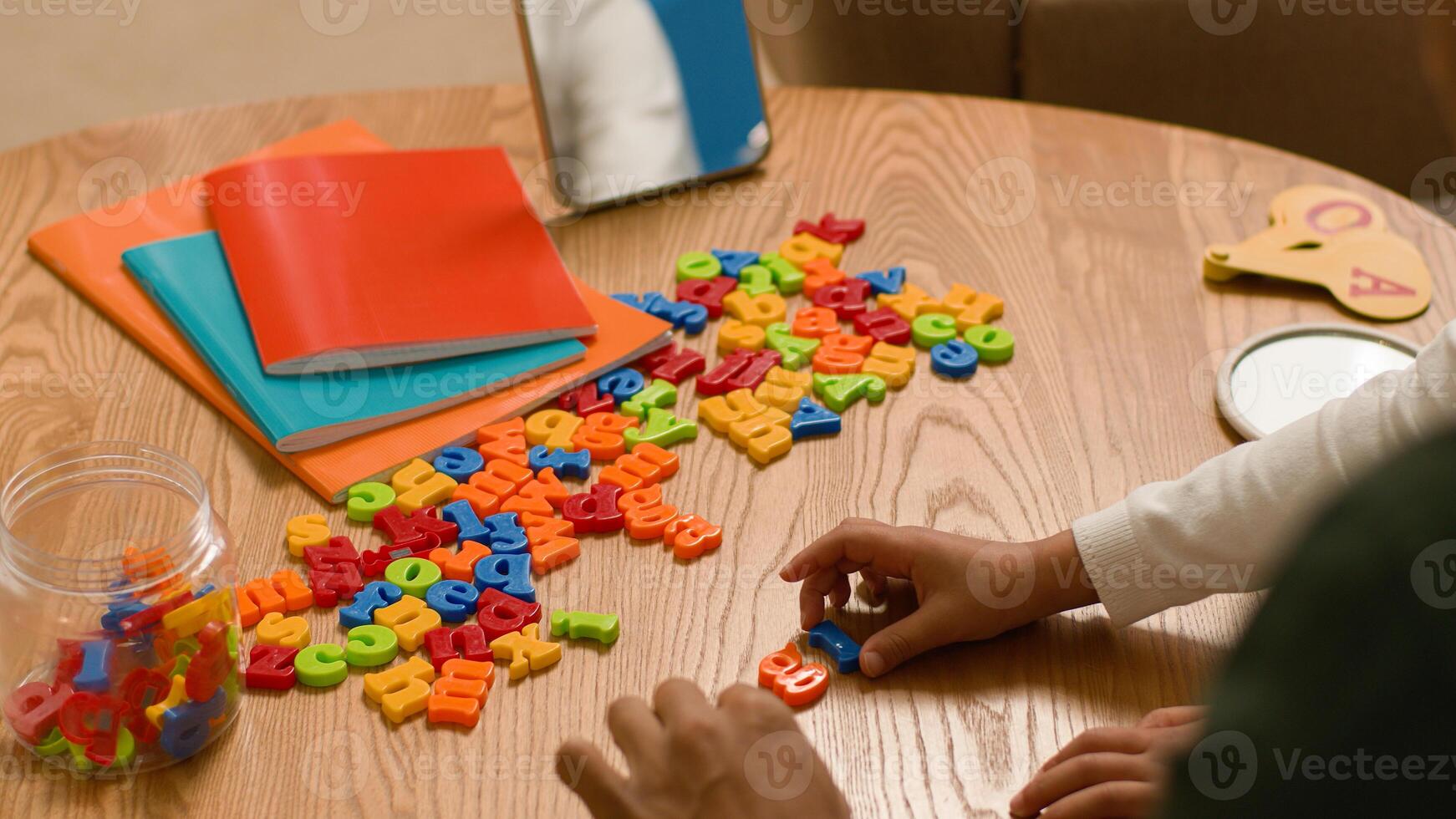 Hands people parents children collect teach studying learning letters kids development nurse kindergarten education preschool english alphabet game toy cognition letter play reading growth childhood photo