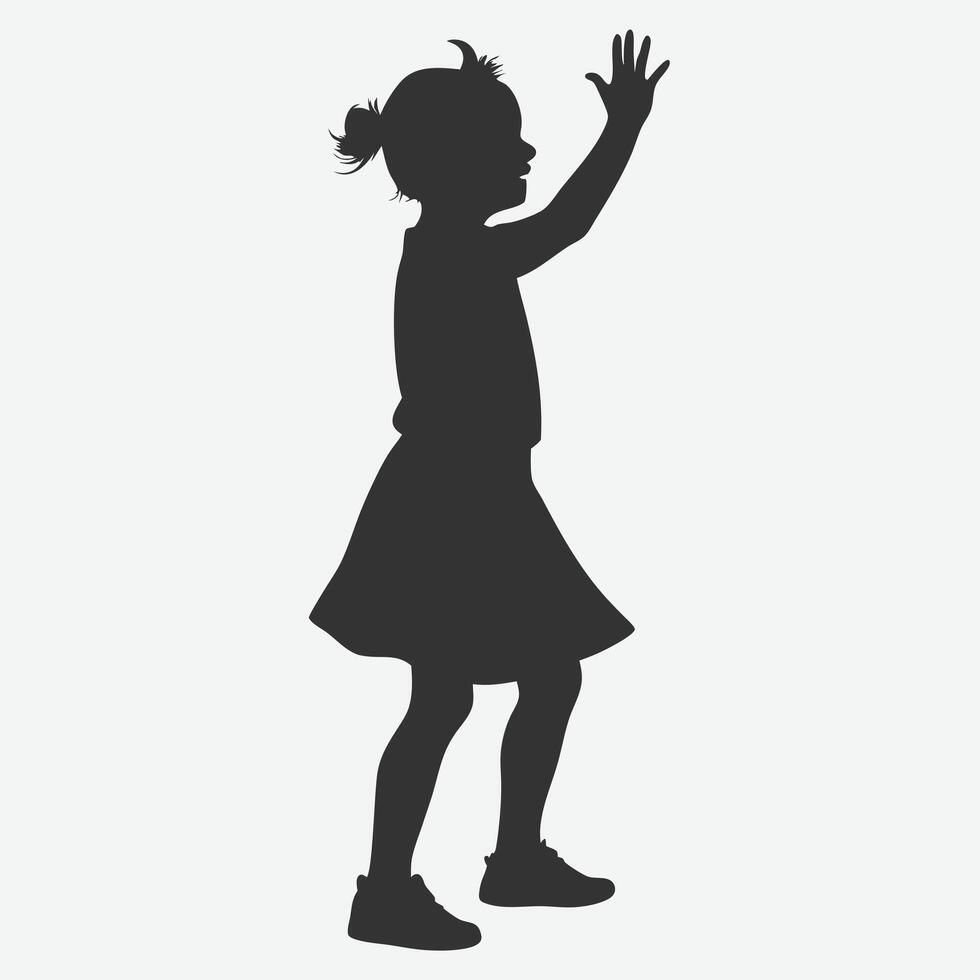 Child Body Silhouette High-Quality Illustration for Educational and Design Projects vector