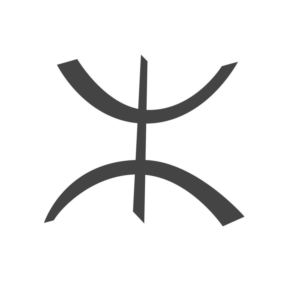 Tamazgha symbol. Amazigh icon. Free man berber, people stylize vector