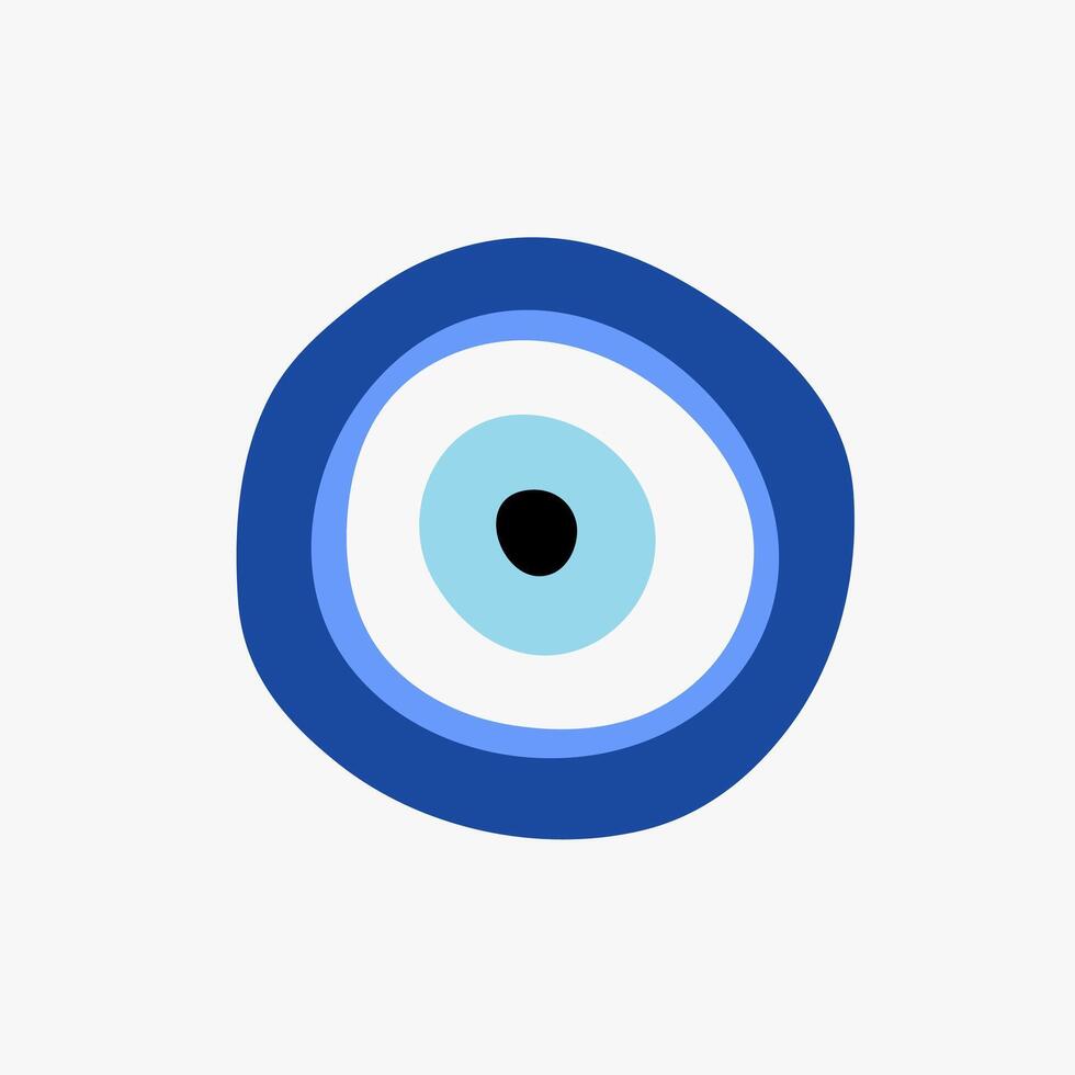Evil eye, symbol of protection. Greek or turkish amulet for luck. Nazar Boncugu talisman vector