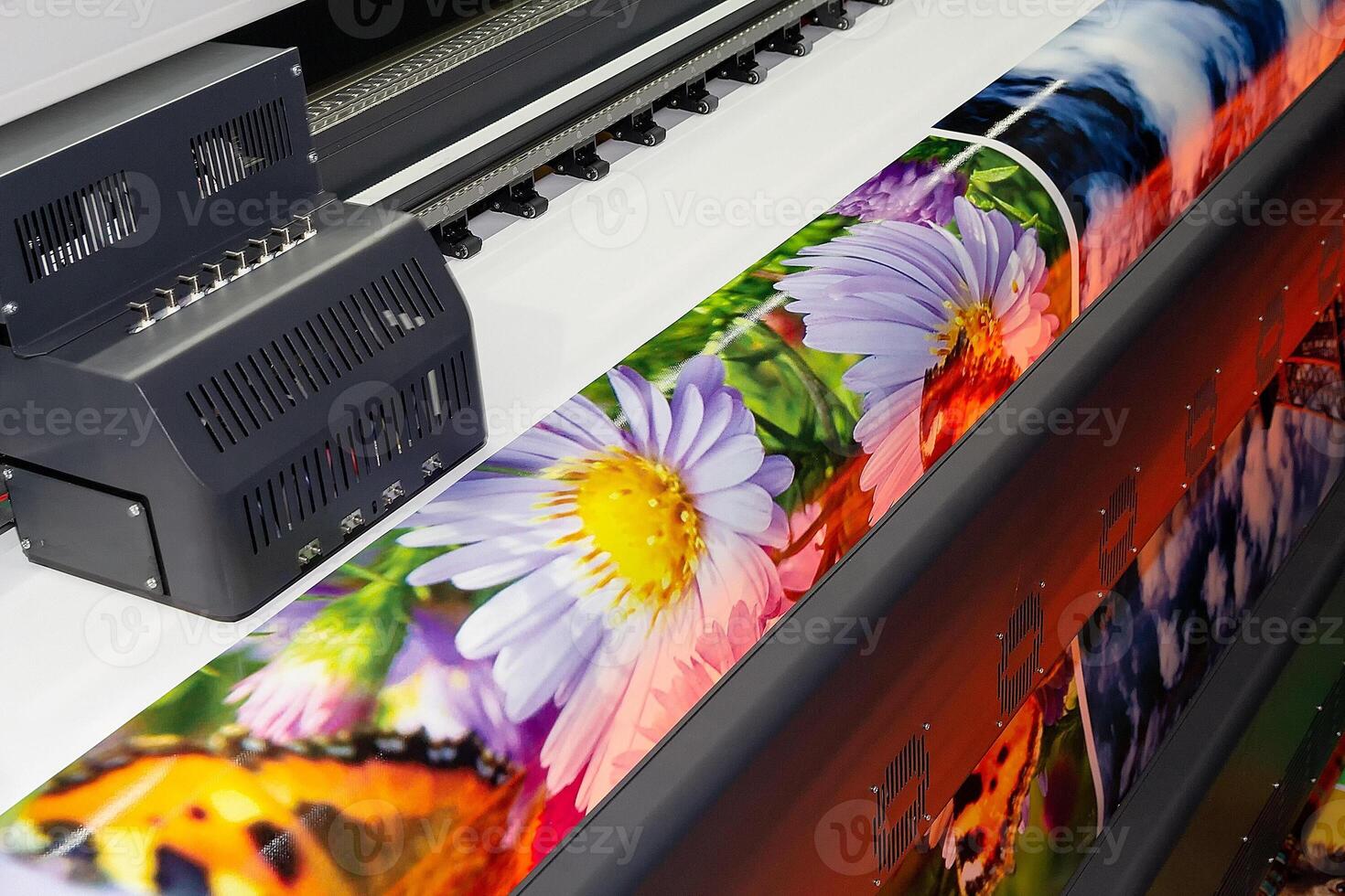 Large format printing machine in operation photo
