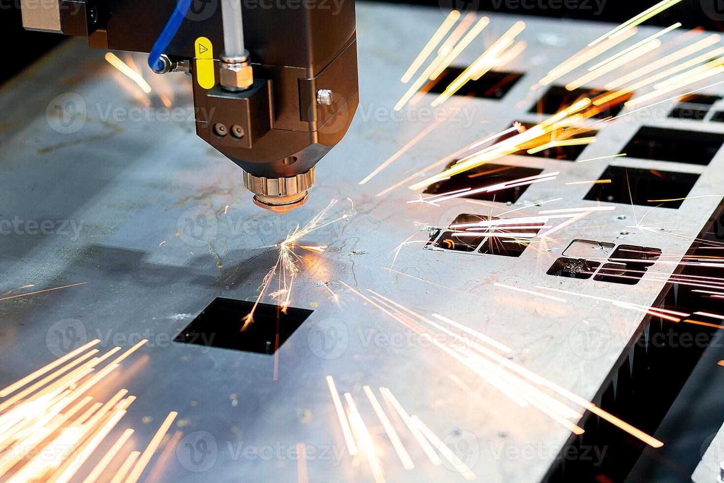 Cnc milling machine. Processing and laser cutting for metal in the industrial photo
