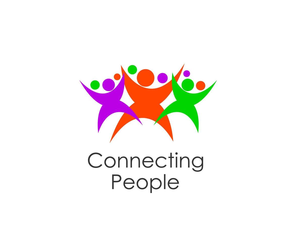 Community people, connect together, union icon vector
