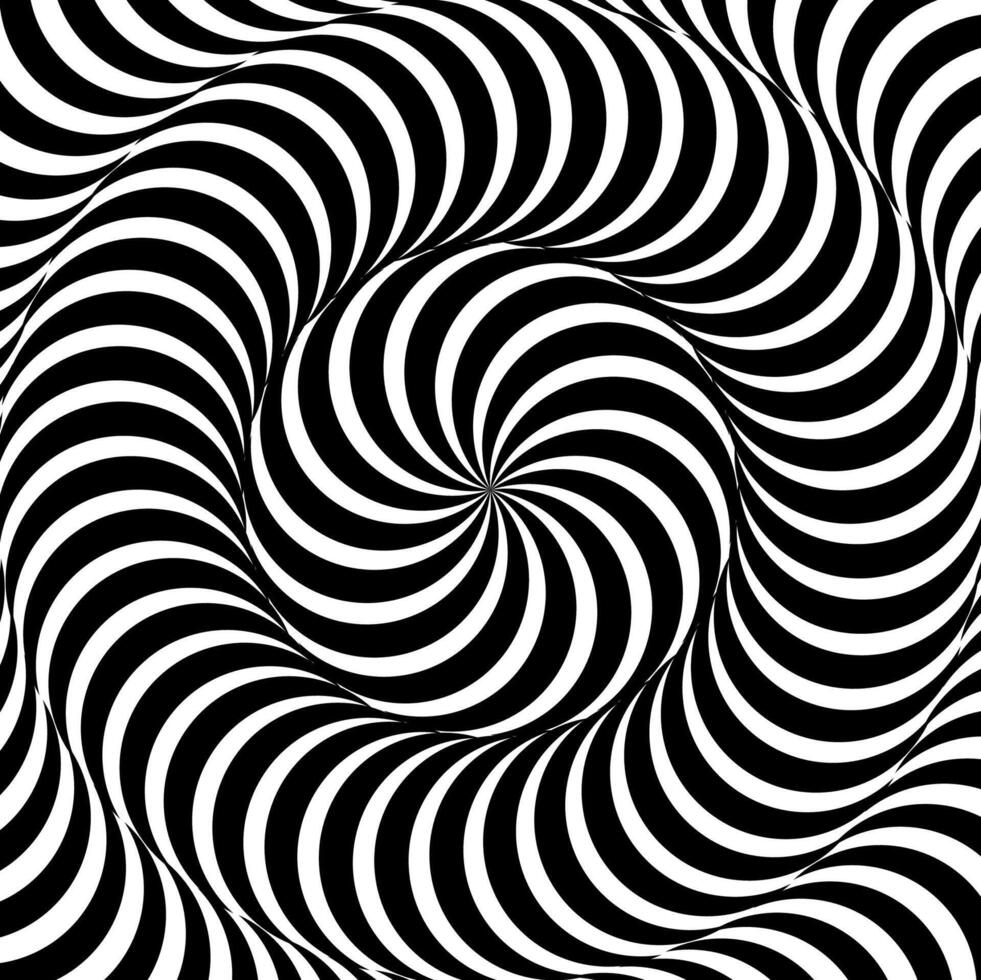 Psychedelic swirl spiral pattern, hypnosis effect vector