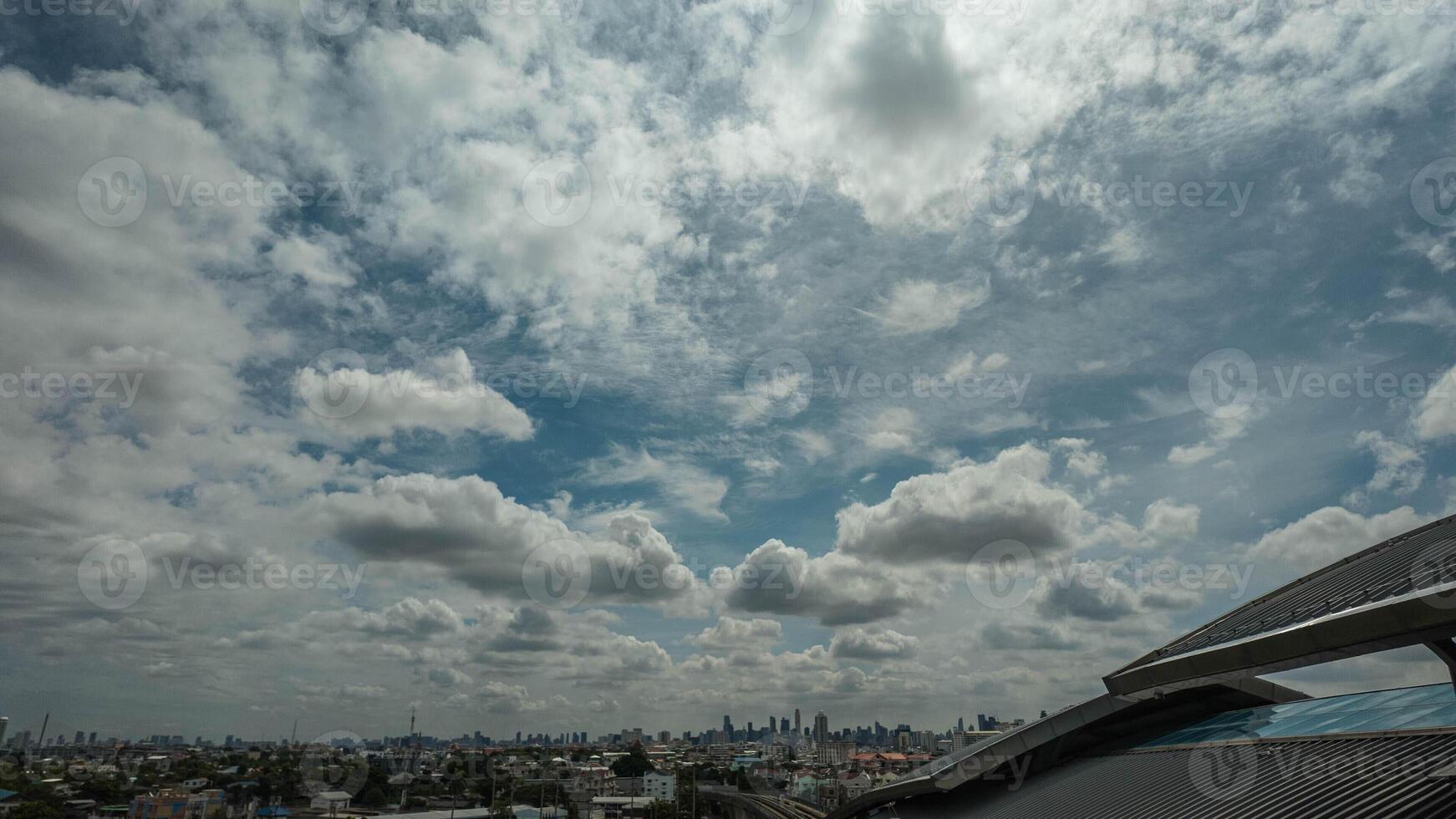 Blue sky cloudy white background wallpaper city tower building outdoor no people sunny skyscraper travel trip tourism office business window architecture construction downtown heaven tranquil scence photo