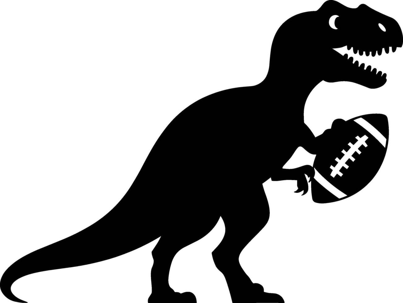 Dinosaur with Football vector
