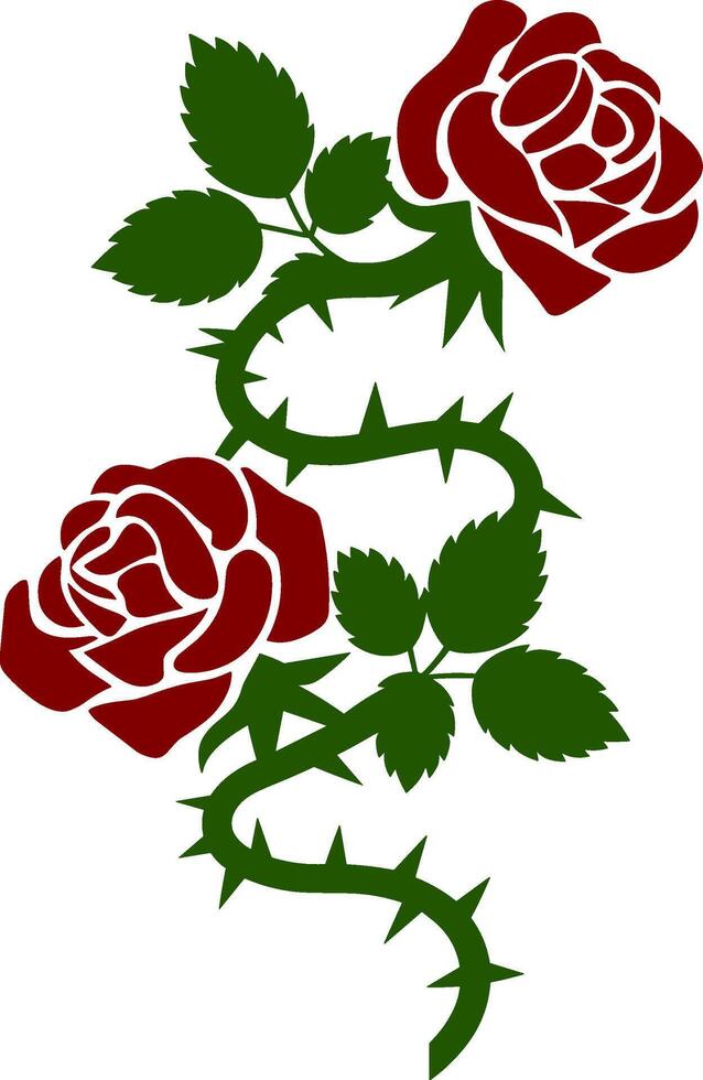 Gothic Rose Vine vector