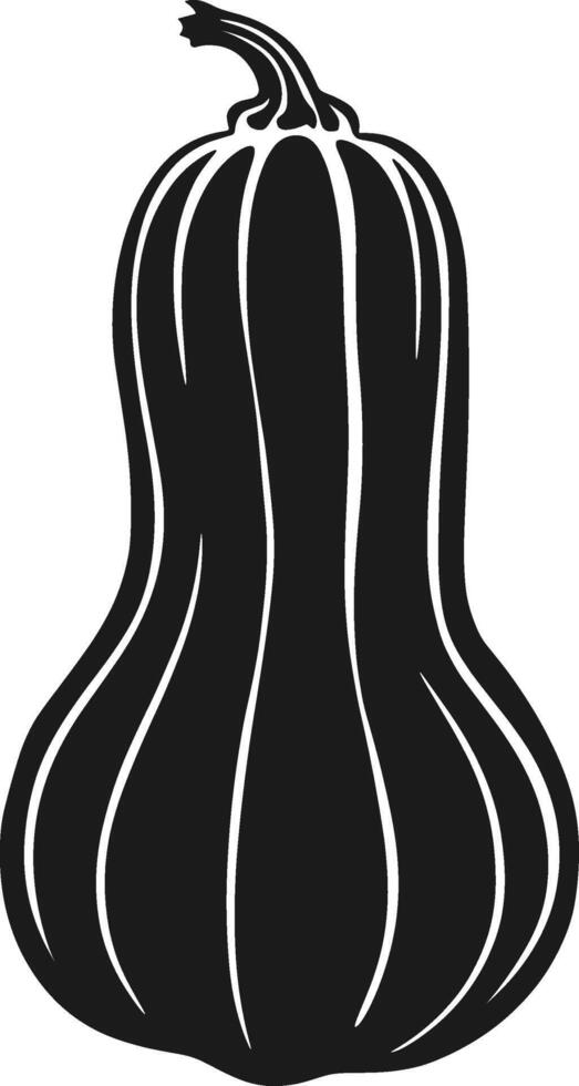 Butternut Squash Silhouette vector
