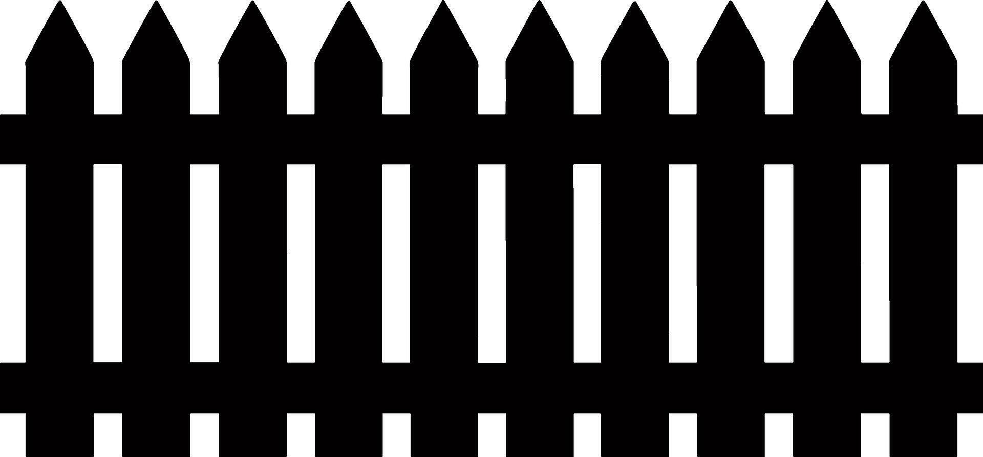 Picket Fence Silhouette vector