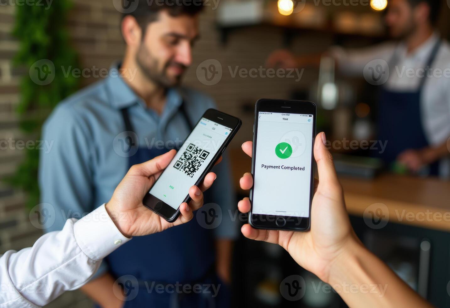Payment successful confirmation on tablet screen, indicating the completion of an online transaction. photo