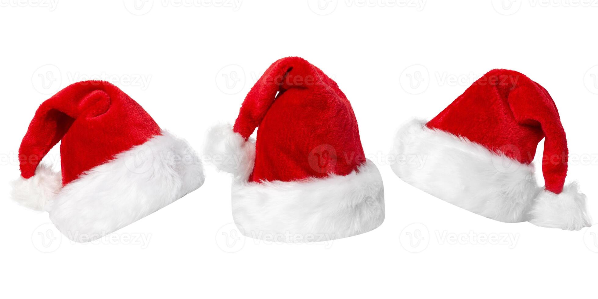 Santa Hat isolated on white background with clipping path, full depth of field photo