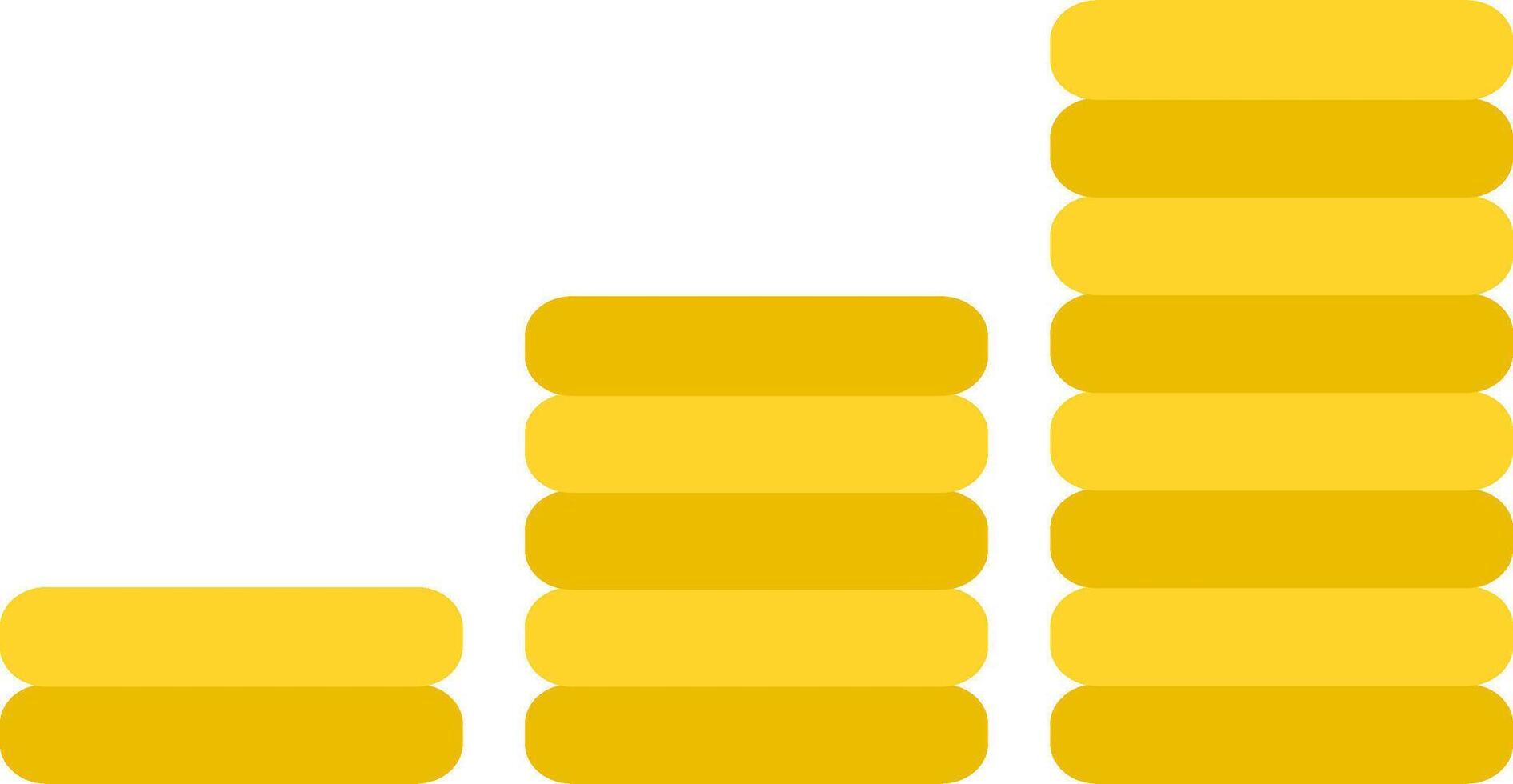 Stacked gold coins. Gold coins. vector