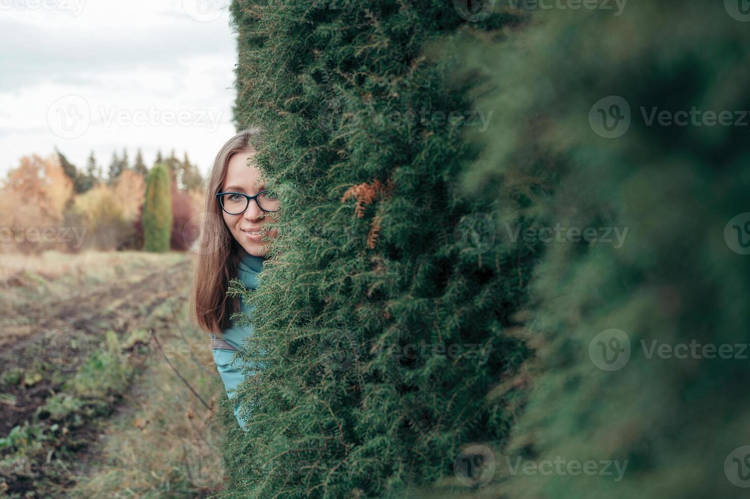 Beautiful autumn woman photo
