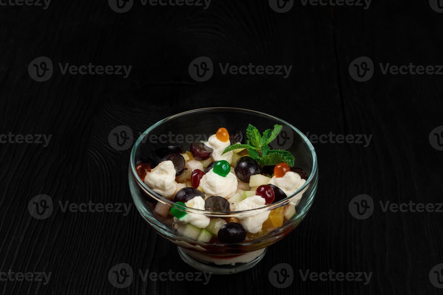 Healthy fresh fruit summer salad photo