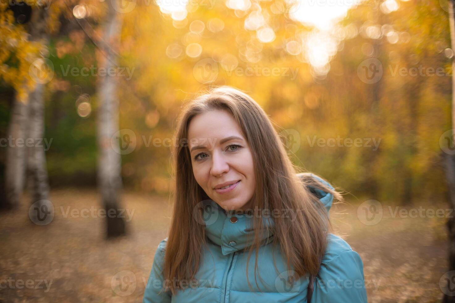 Beautiful autumn woman photo