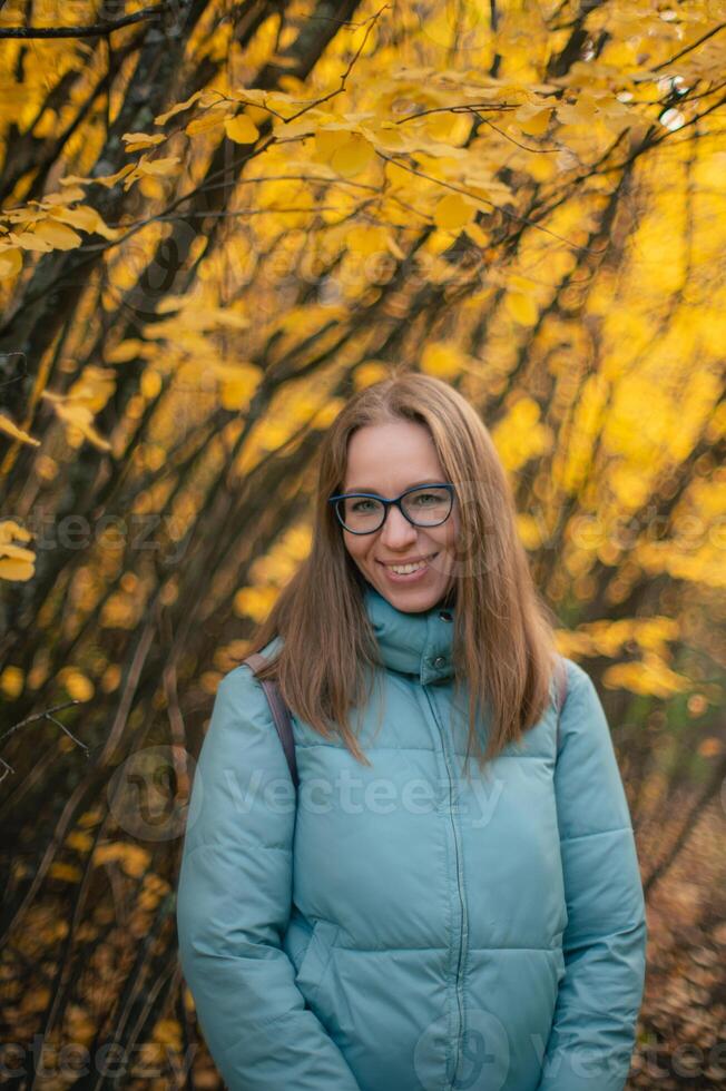 Beautiful autumn woman photo
