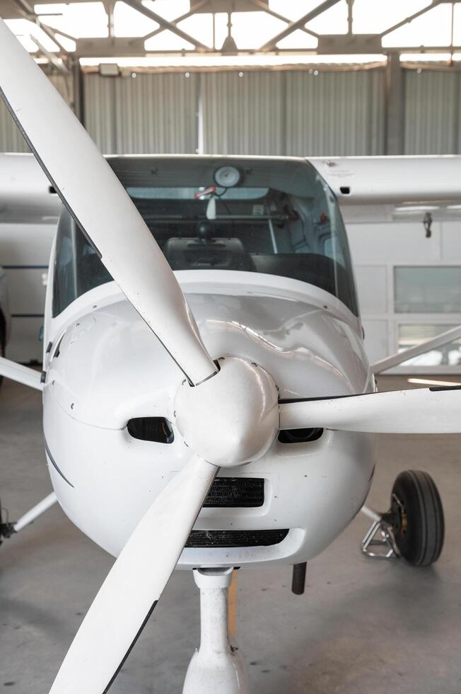 Small private lightweight propeller airplanes photo