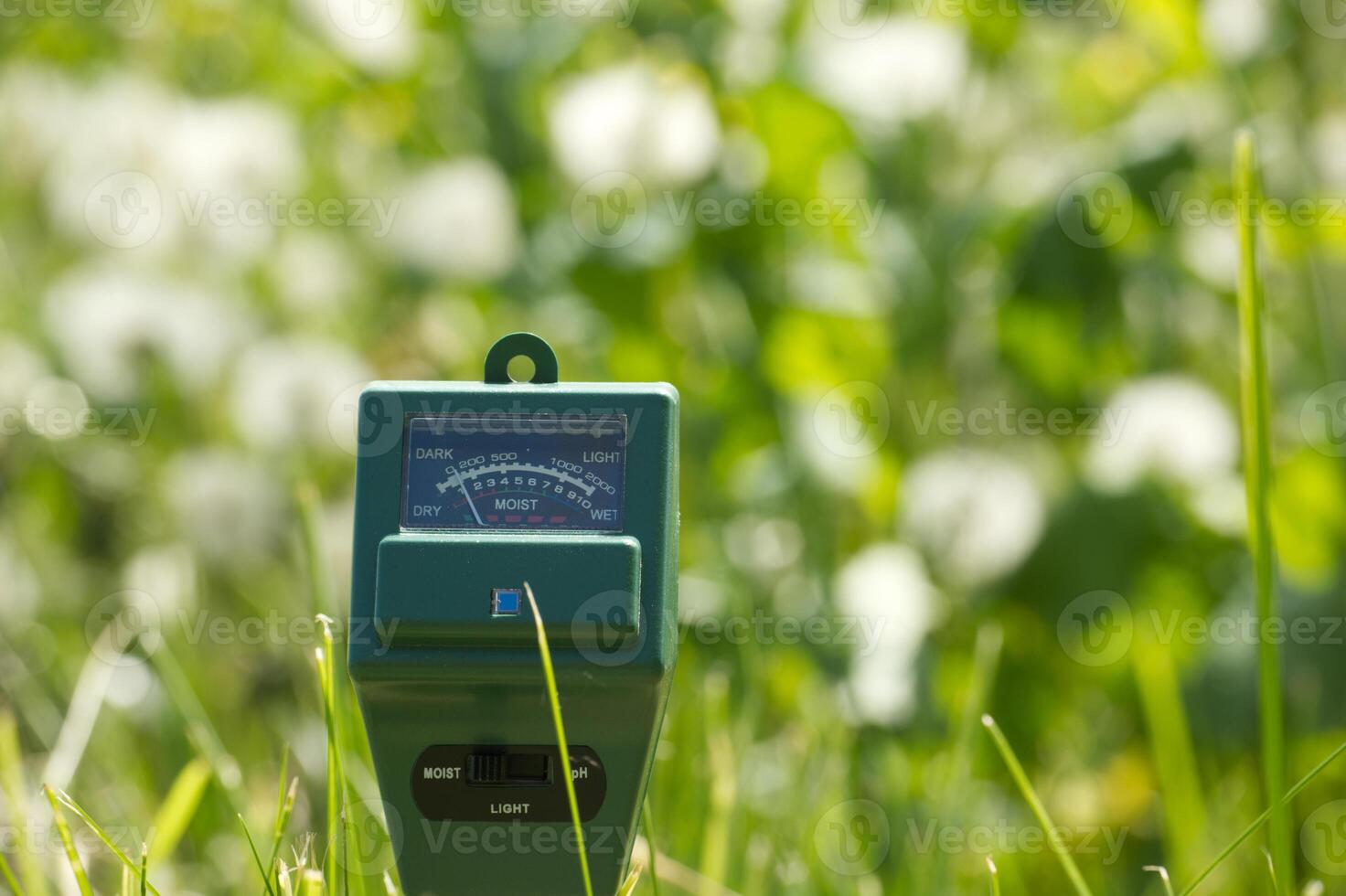Soil moisture, light intensity and PH testing meter photo