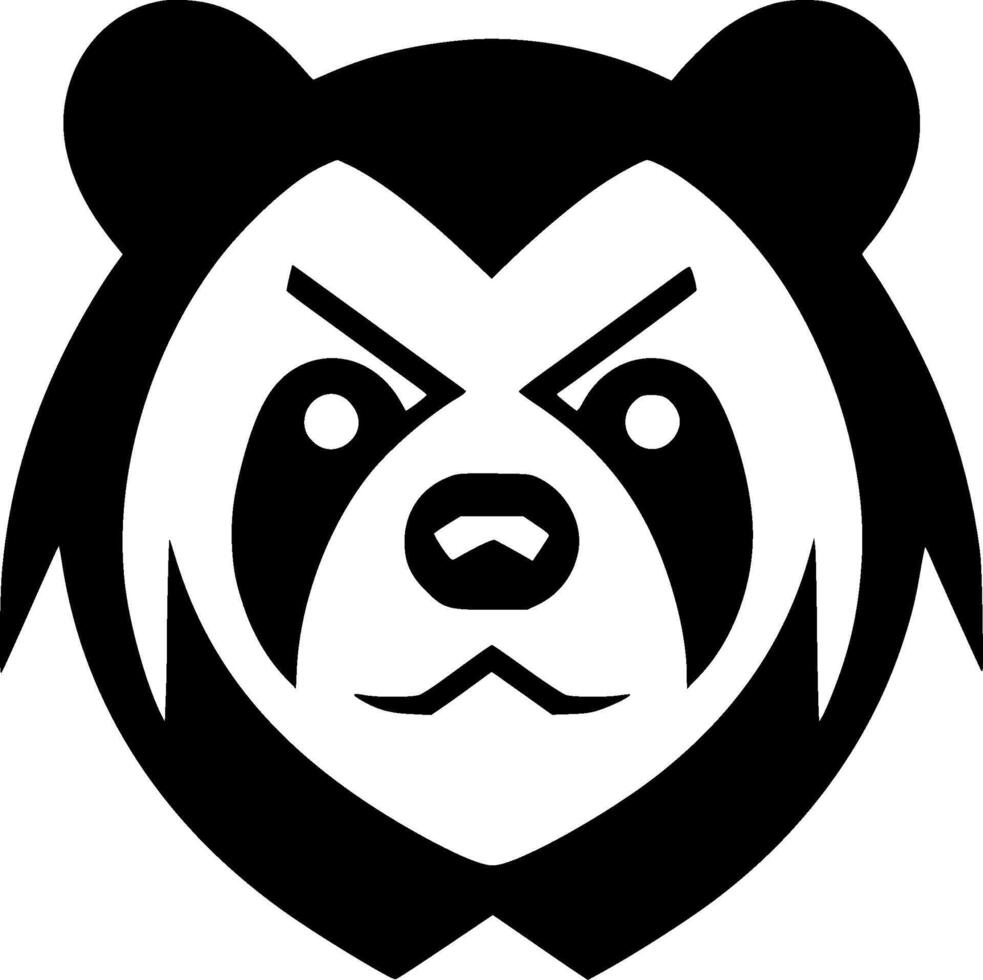 Bear - Black and White Isolated Icon - illustration vector