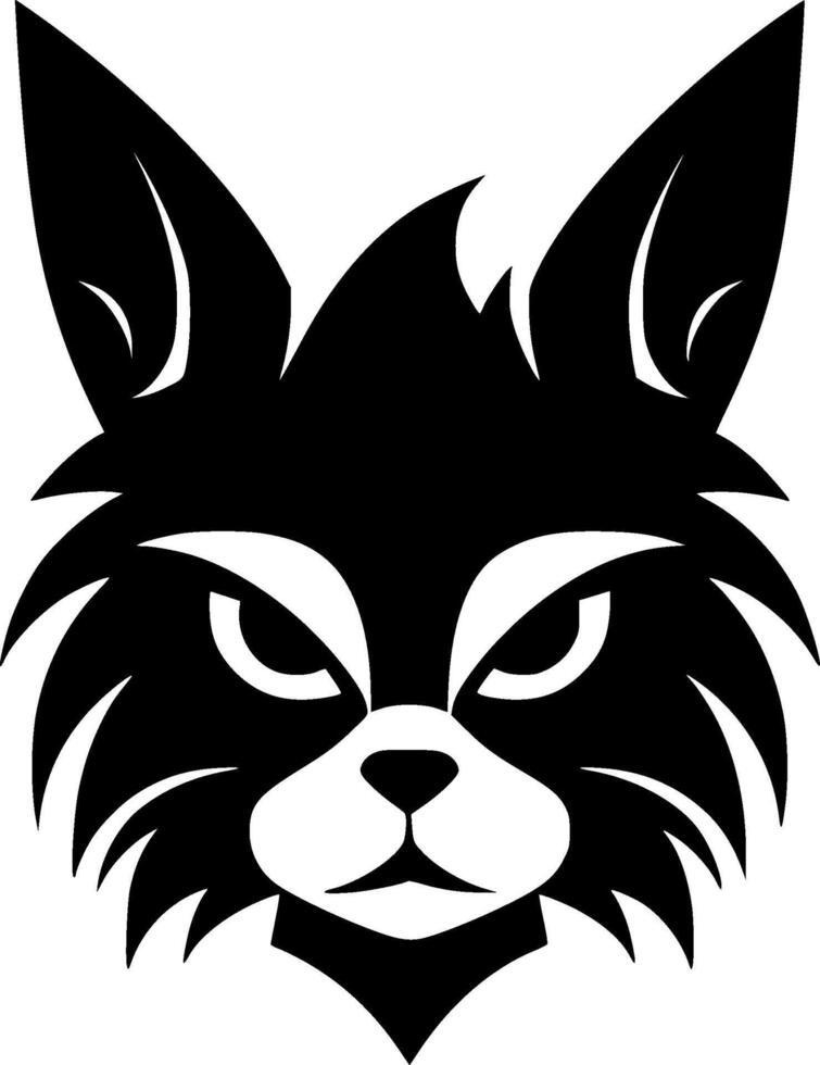 Cat - Black and White Isolated Icon - illustration vector