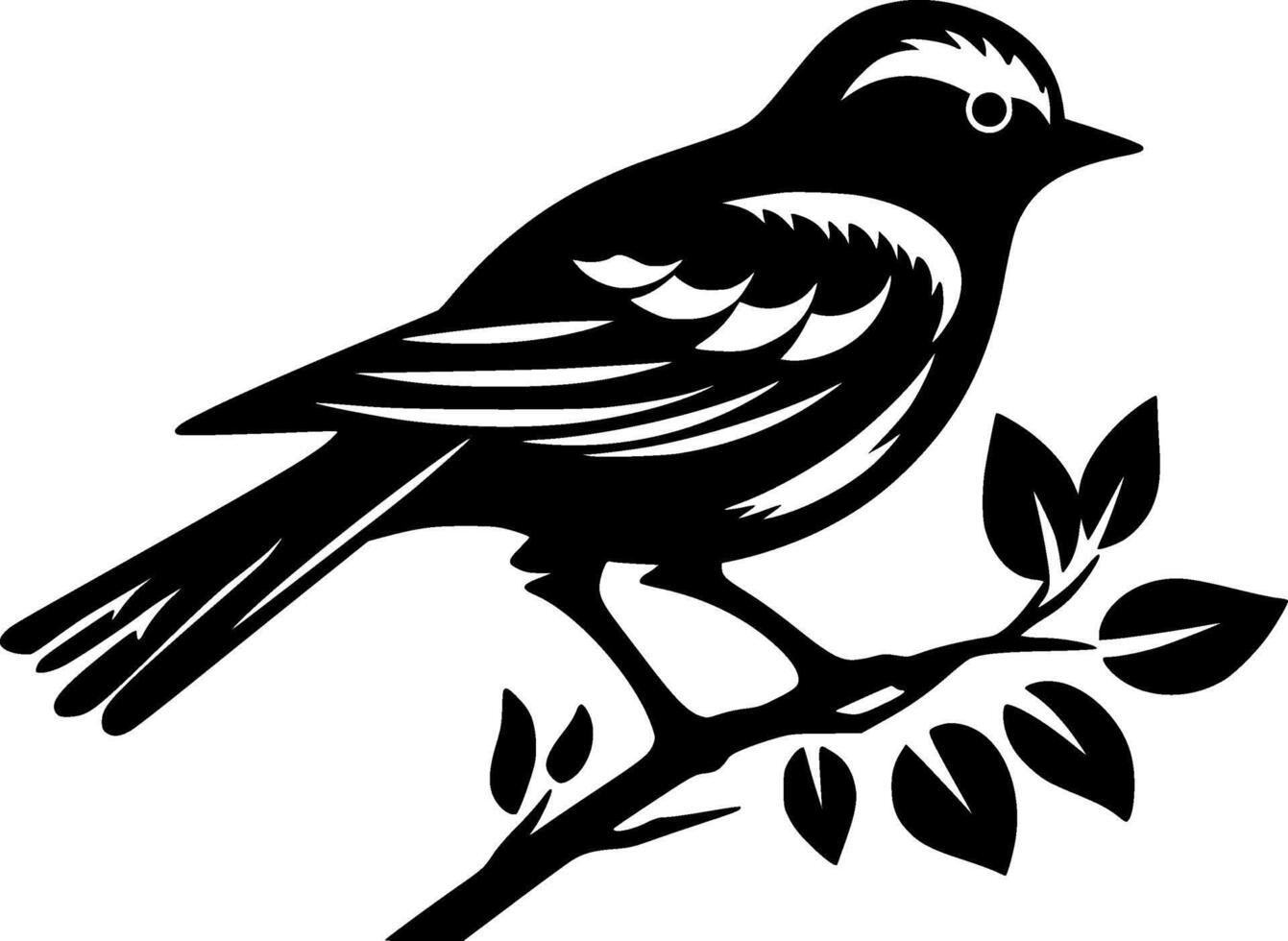 Bird, Minimalist and Simple Silhouette - illustration vector