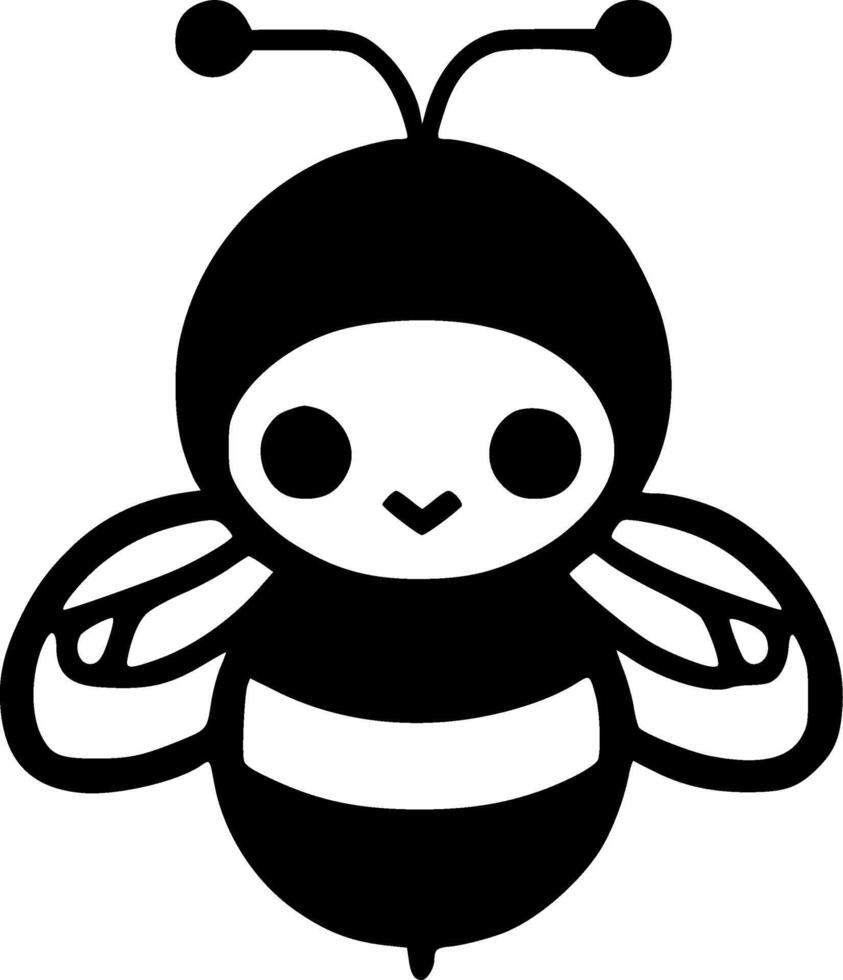 Bee, Minimalist and Simple Silhouette - illustration vector