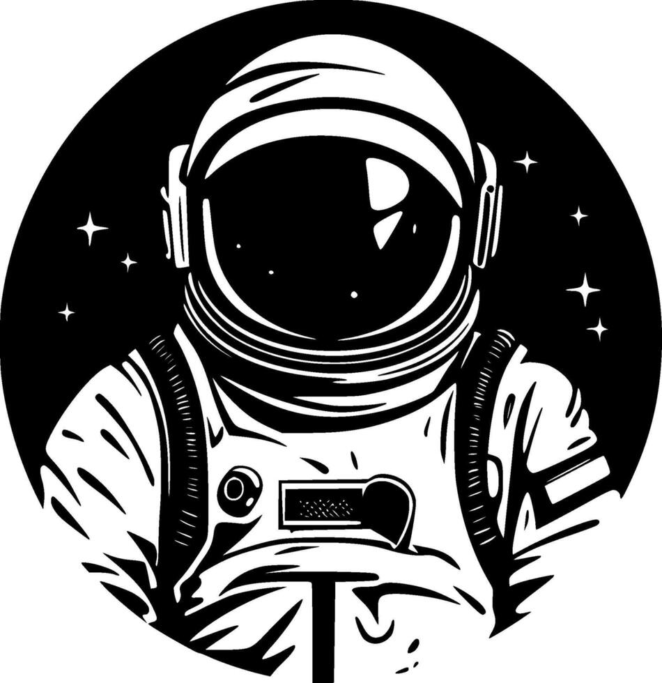 Astronaut, Minimalist and Simple Silhouette - illustration vector