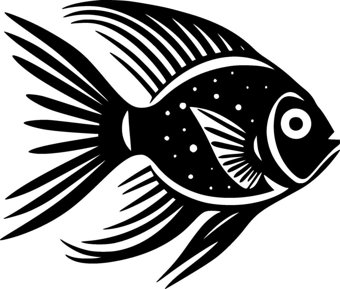 Angelfish - Minimalist and Flat Logo - illustration vector
