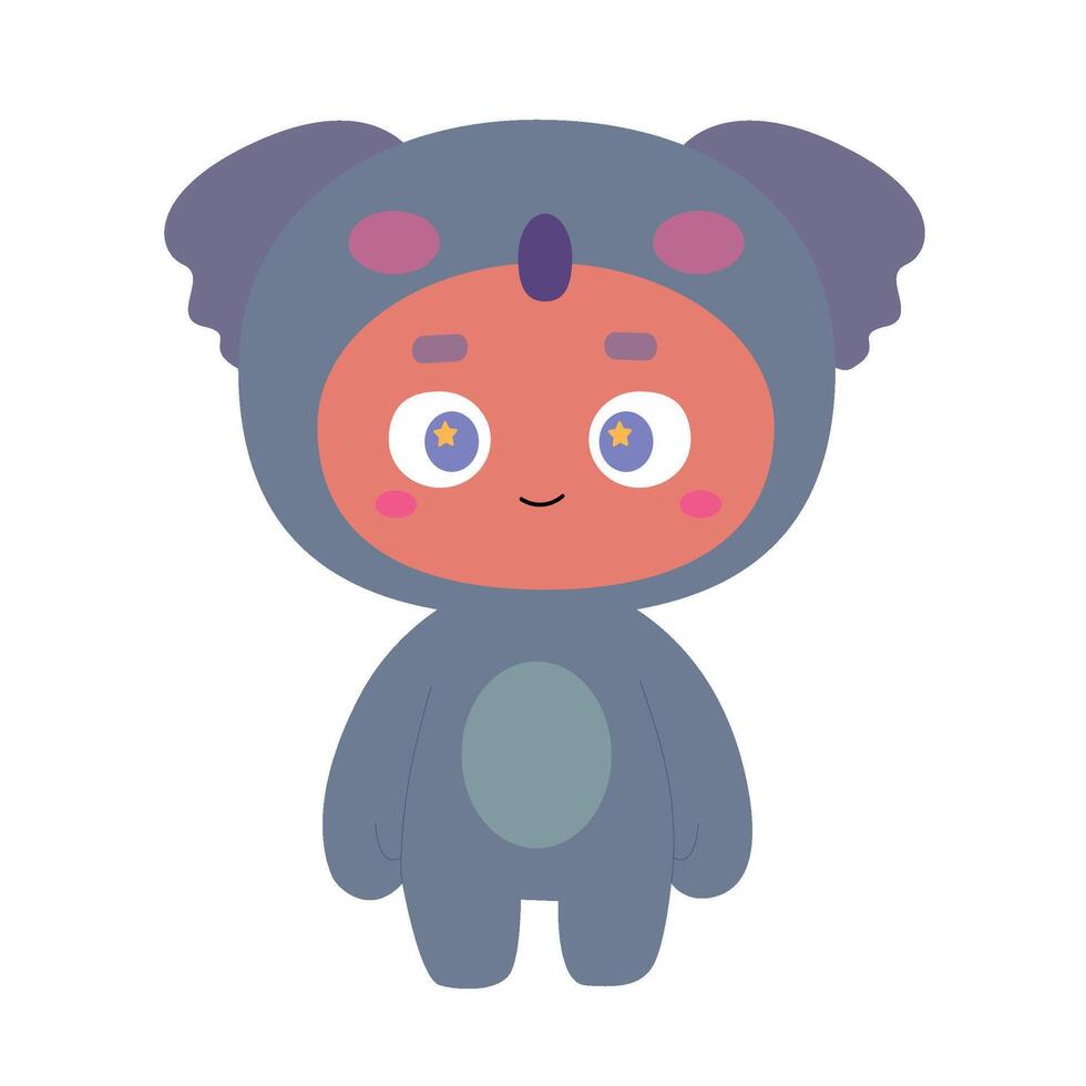 Kids With Animal Costumes Koala vector