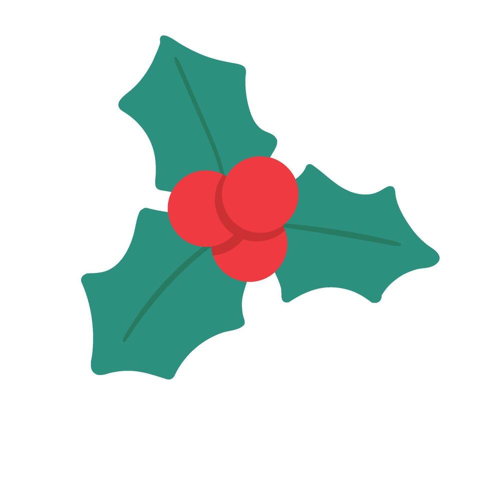 Christmas Illustration Set Mistletoe vector
