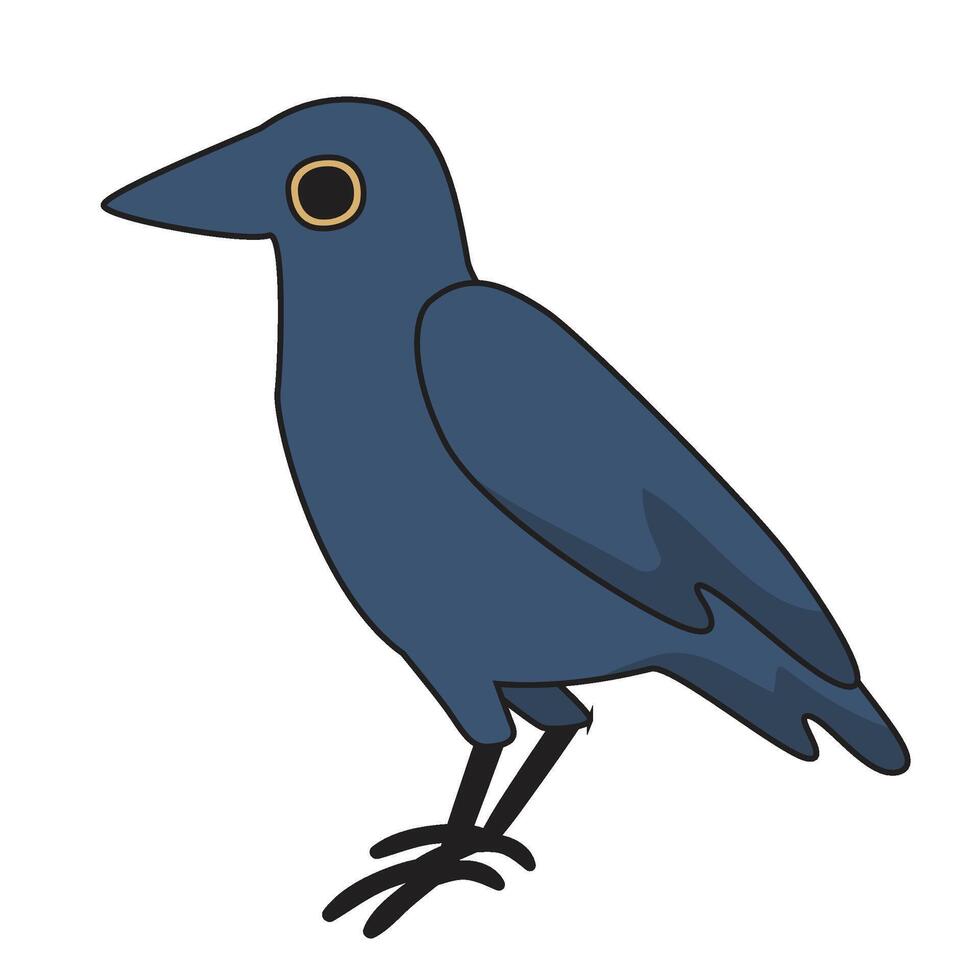 black raven bird Pose Six vector