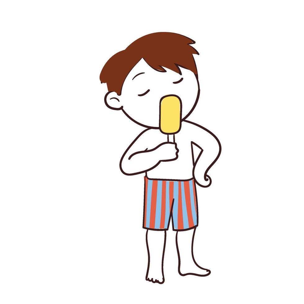 Kid Summer vacation Kid Five vector