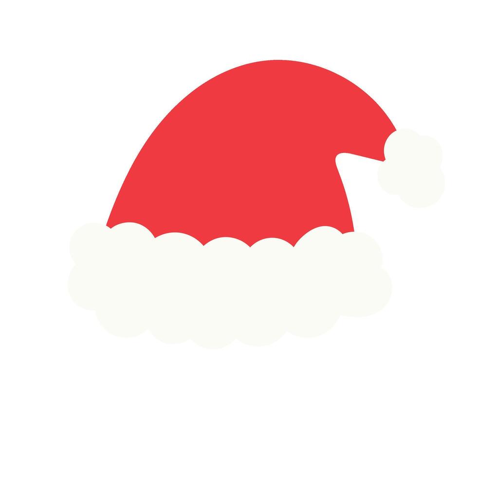Christmas Illustration Set Santa claus hat vector