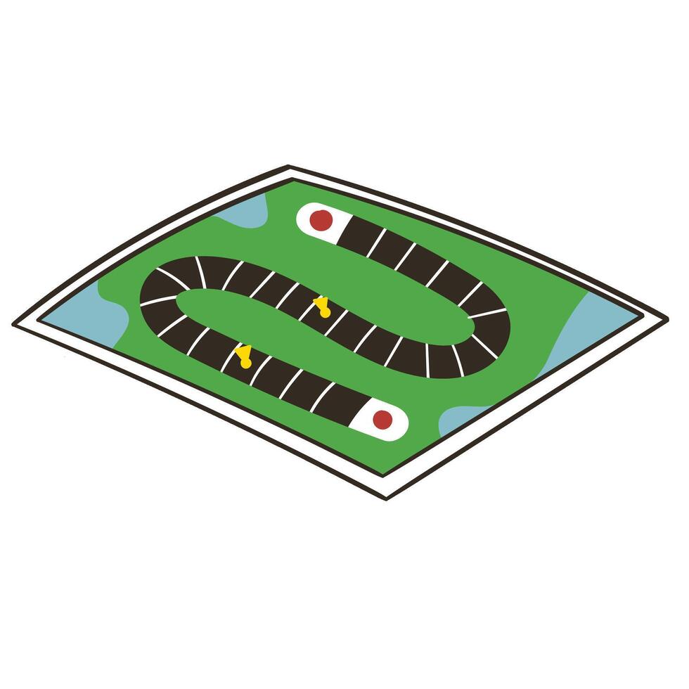Summer holiday activity symbols set Playing game board vector