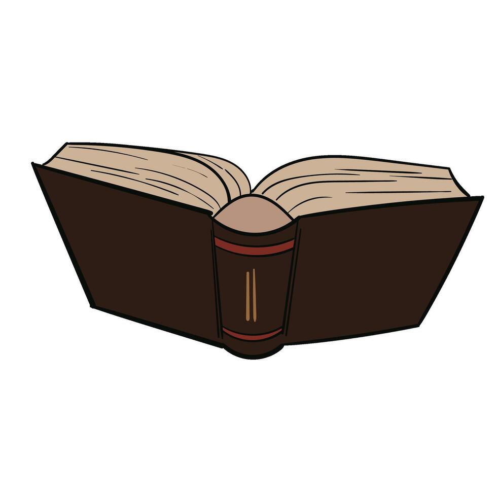 illustration set featuring various hand drawn books One vector