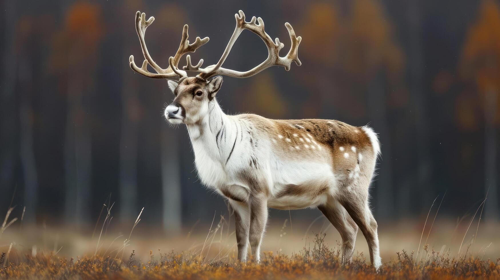 A beautiful moment of a wild animal. photo