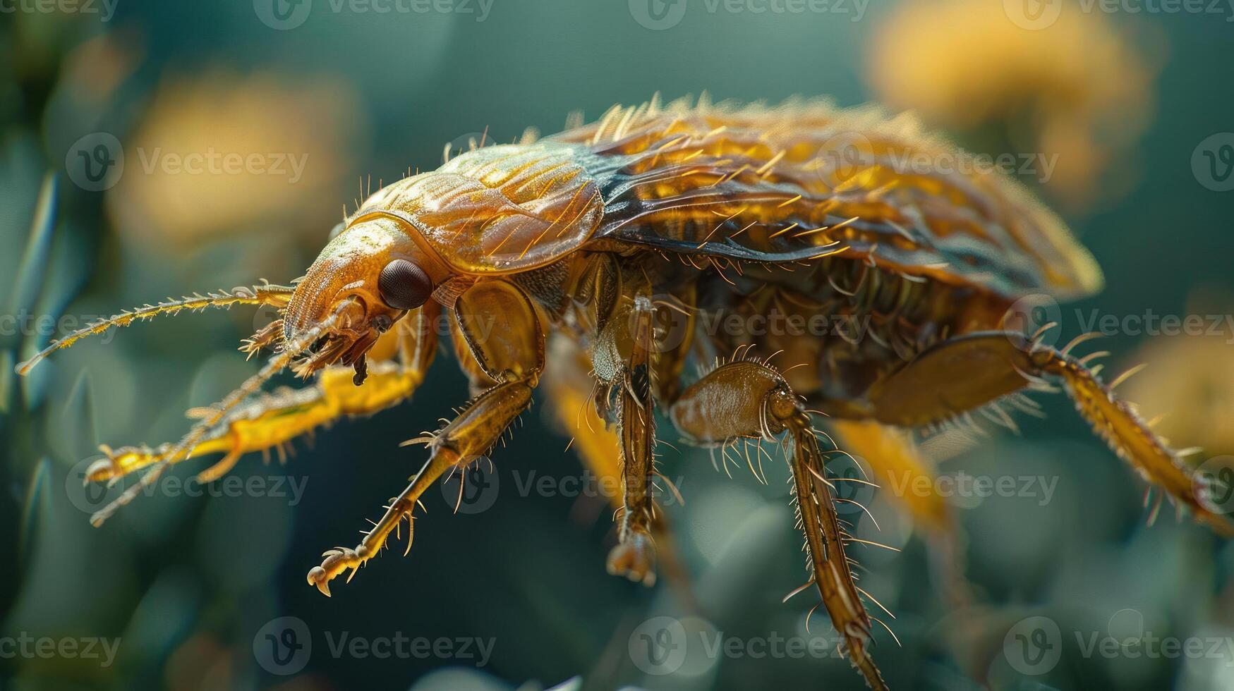 a close-up of a cockroach on a plant. photo
