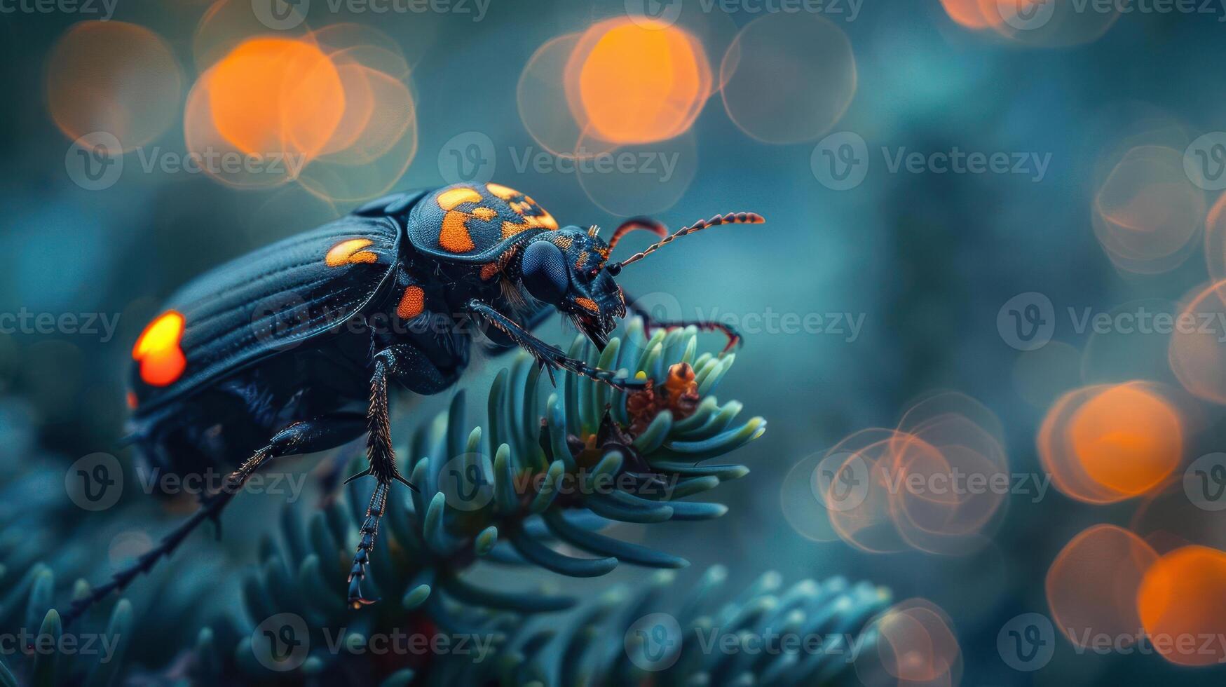 A close-up image of a bug, possibly an elytrid beetle or a jewel beetle, photo