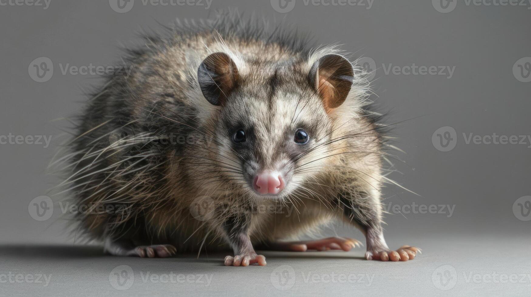 In the heart of the underworld, a feral polecat finds its way amidst the urban jungle. photo