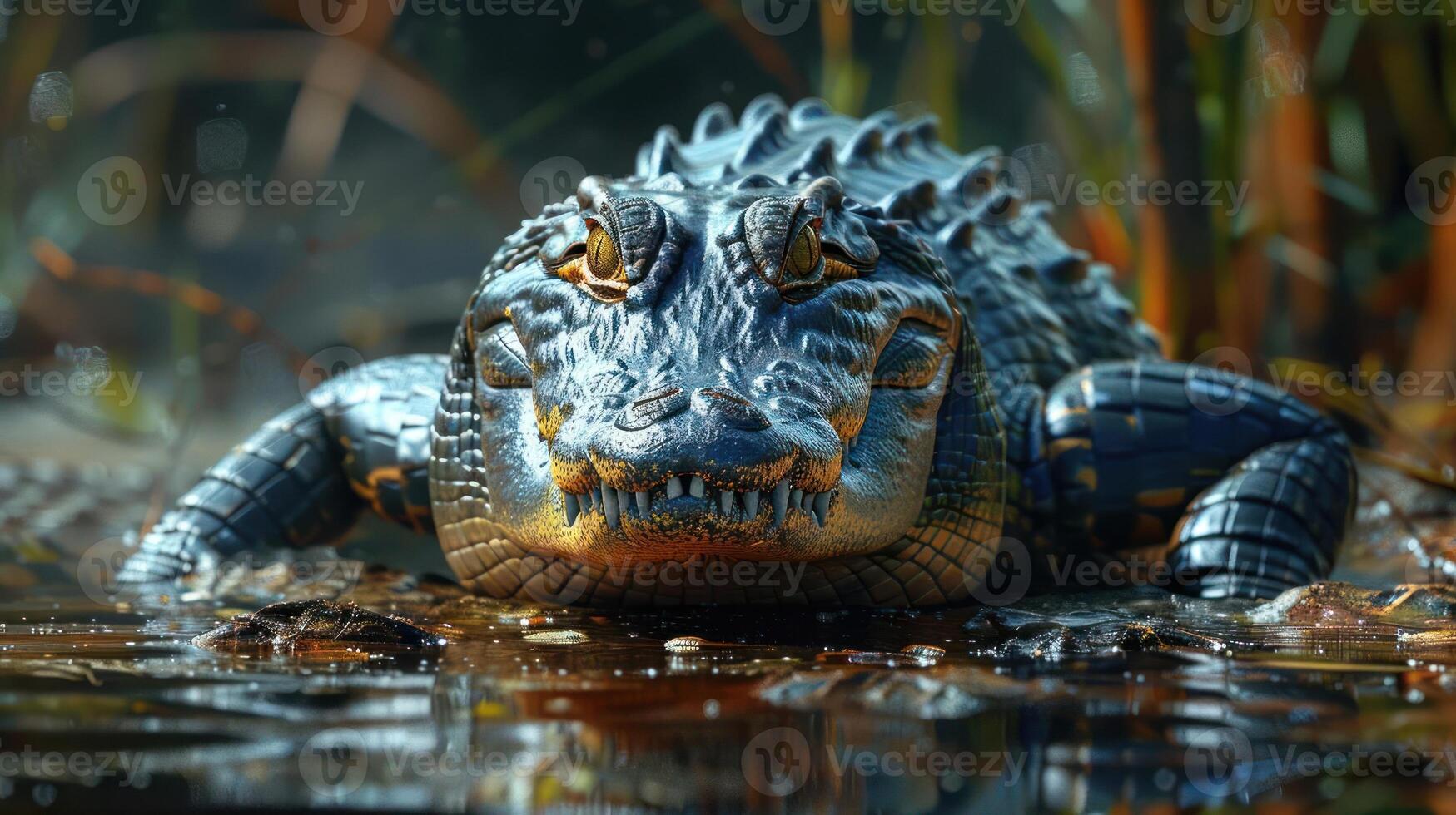 an image depicting a large alligator or crocodile, photo