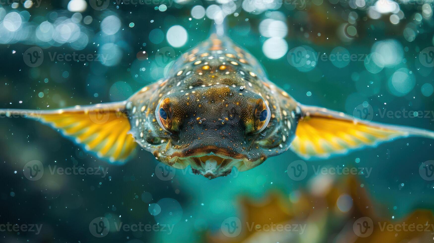 A vibrant underwater scene with a clownfish swimming alongside an angelfish, photo