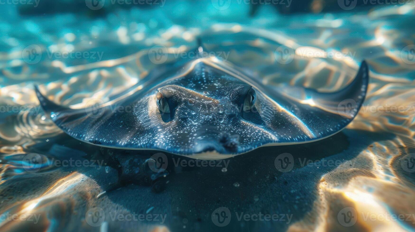 a close-up of a sea star resting on the bottom of a coral reef, underwater. photo