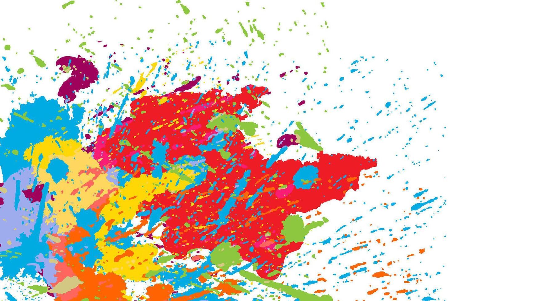 Abstract splatter or splash paint colorful illustration vector