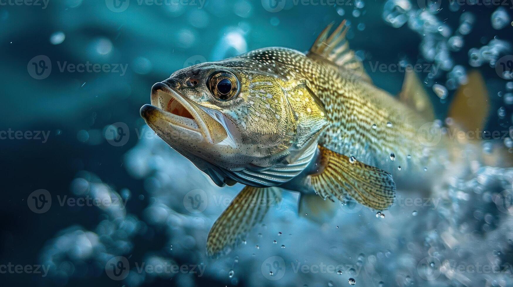A fish is caught in a trap. photo