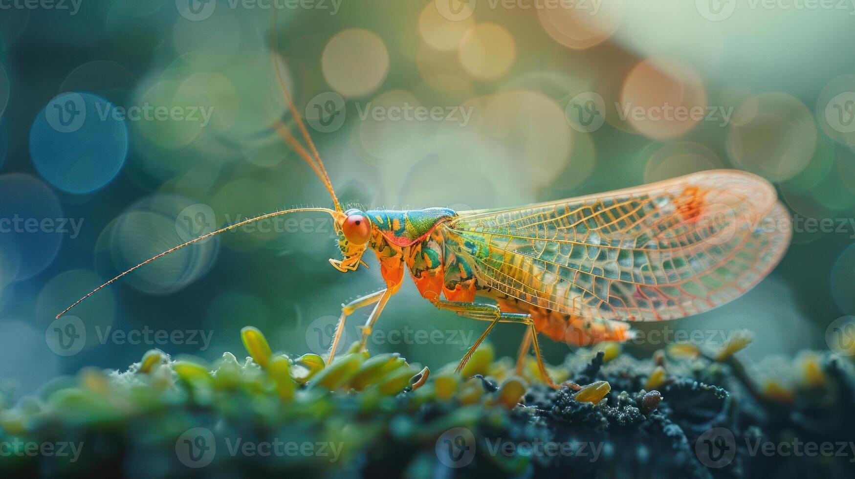 This close-up image showcases a dragonfly, known for its mesmerizing flight and vivid colors. photo