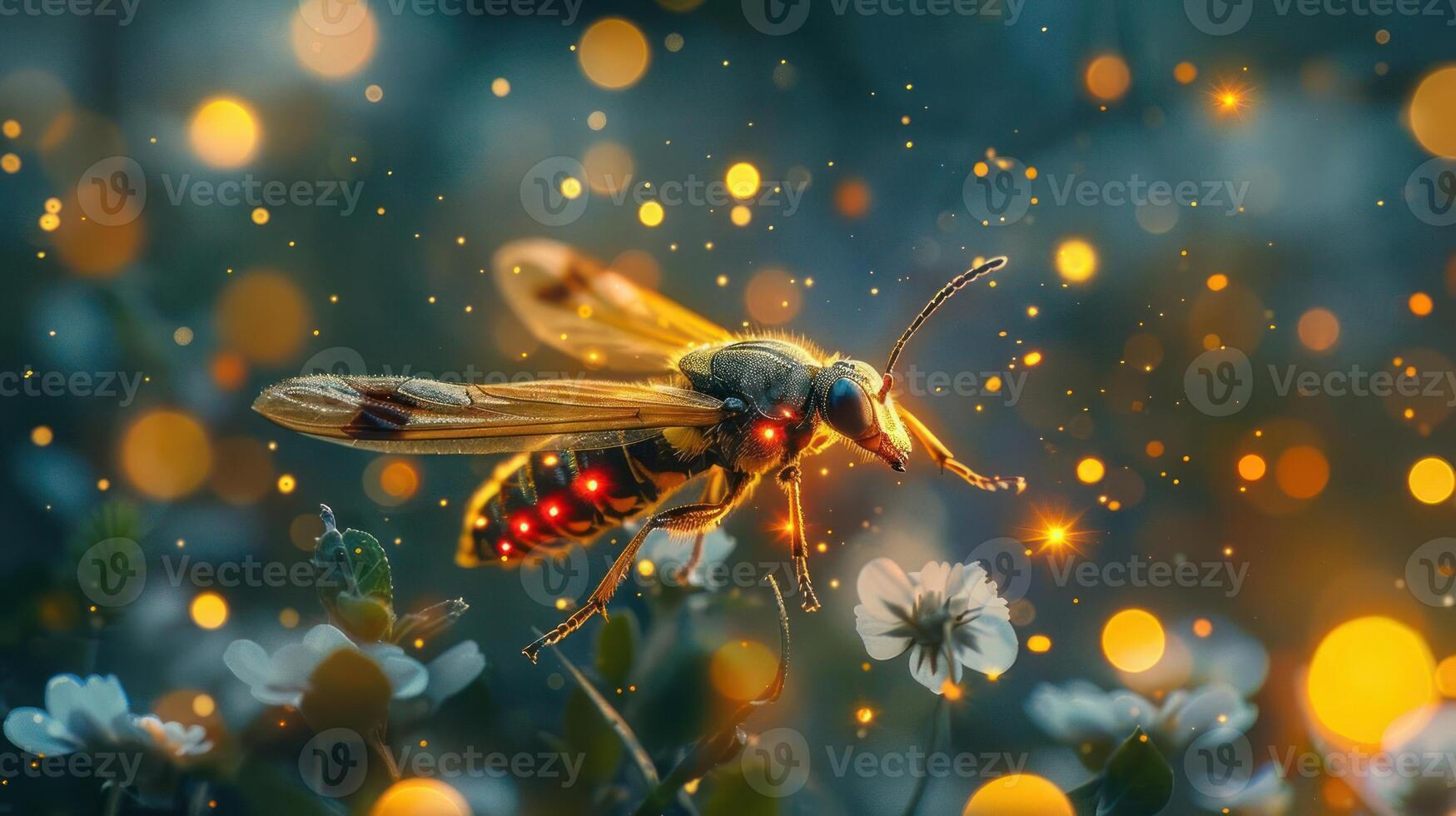 A close-up of a vibrant bee, possibly a native European bumblebee, photo