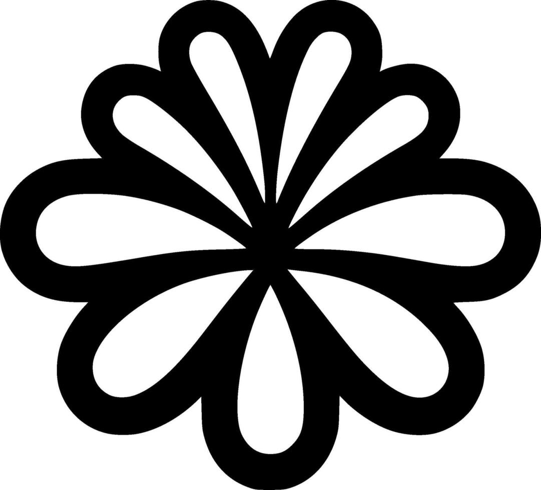 Daisy - Black and White Isolated Icon - illustration vector