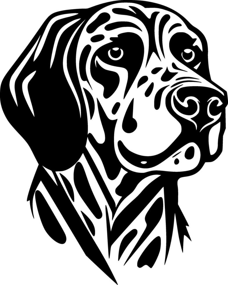 Dalmatian - Black and White Isolated Icon - illustration vector