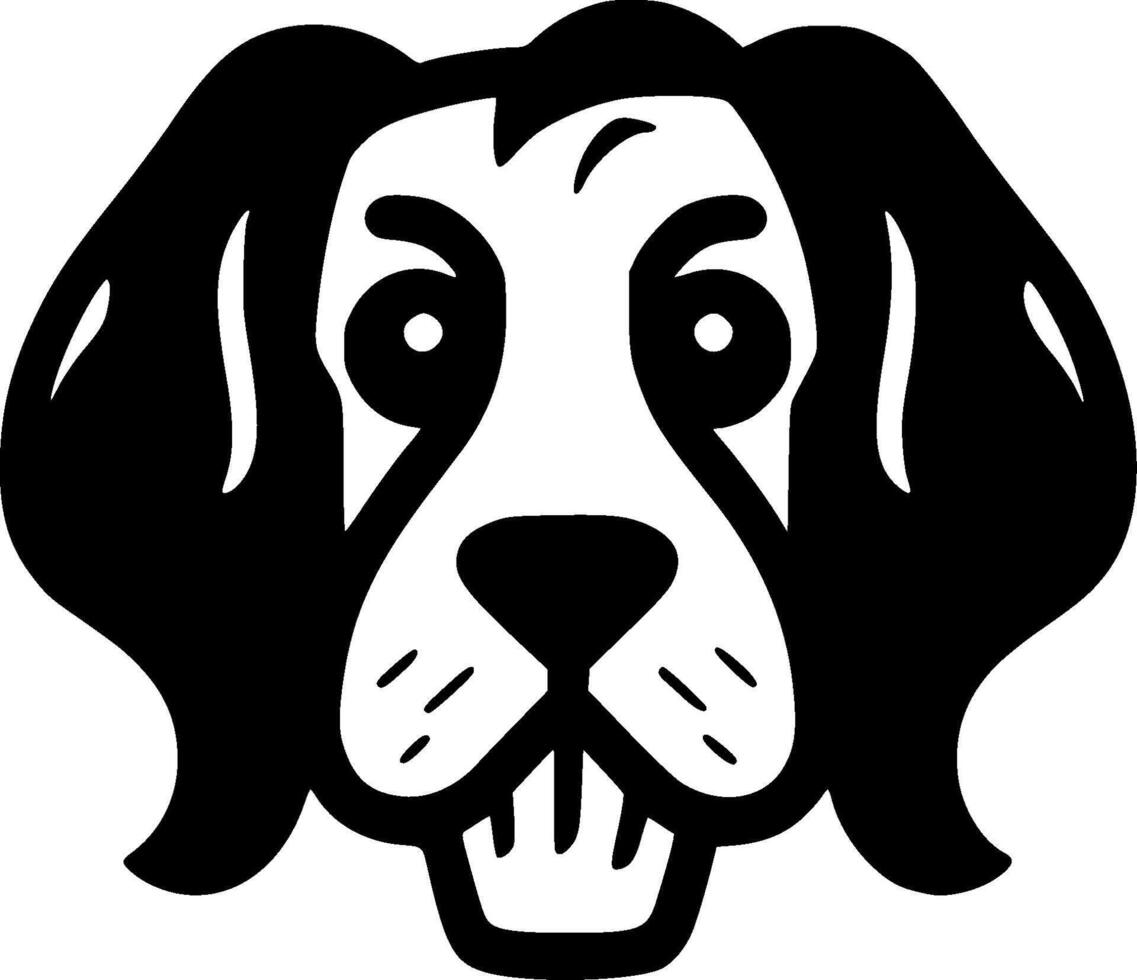 Dog, Black and White illustration vector