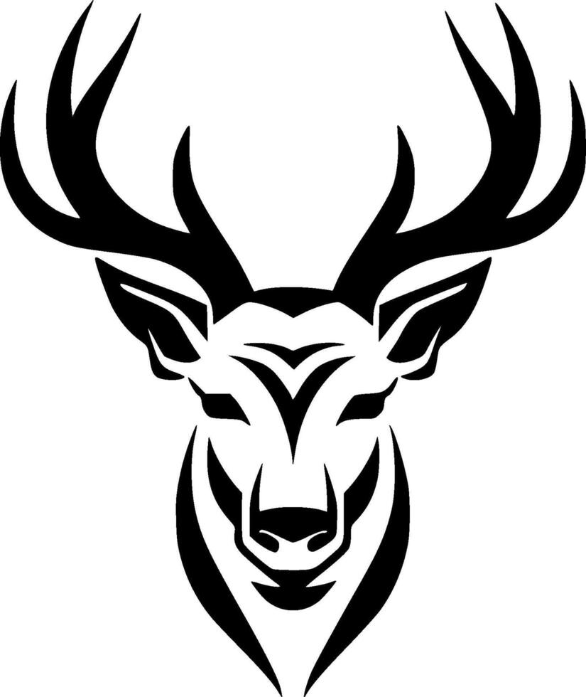 Deer, Minimalist and Simple Silhouette - illustration vector